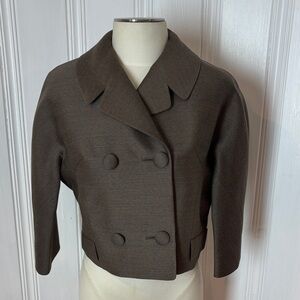 ✨ Cropped Double-Breasted Blazer Jacket – Size Small (Estimated)